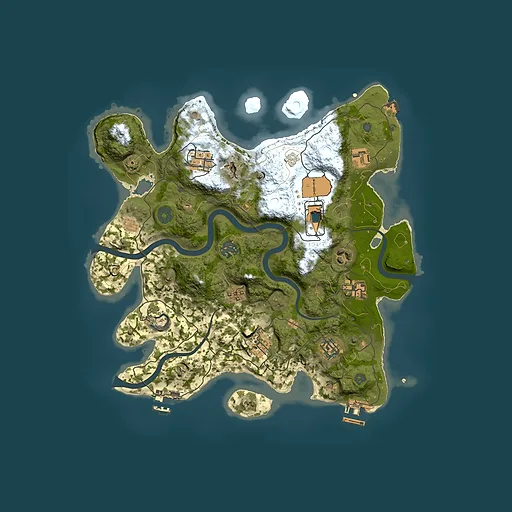 Rust map seed 1735773389, 3500x3500m top-down preview