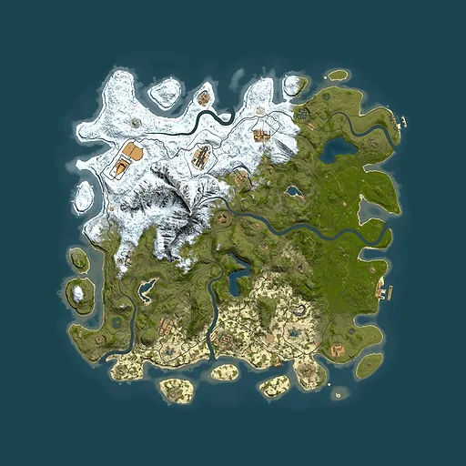 Rust map seed 574889481, 5000x5000m top-down preview