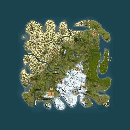 Rust map seed 0, 4250x4250m top-down preview
