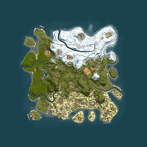 Rust map seed 388585153, 4000x4000m top-down preview