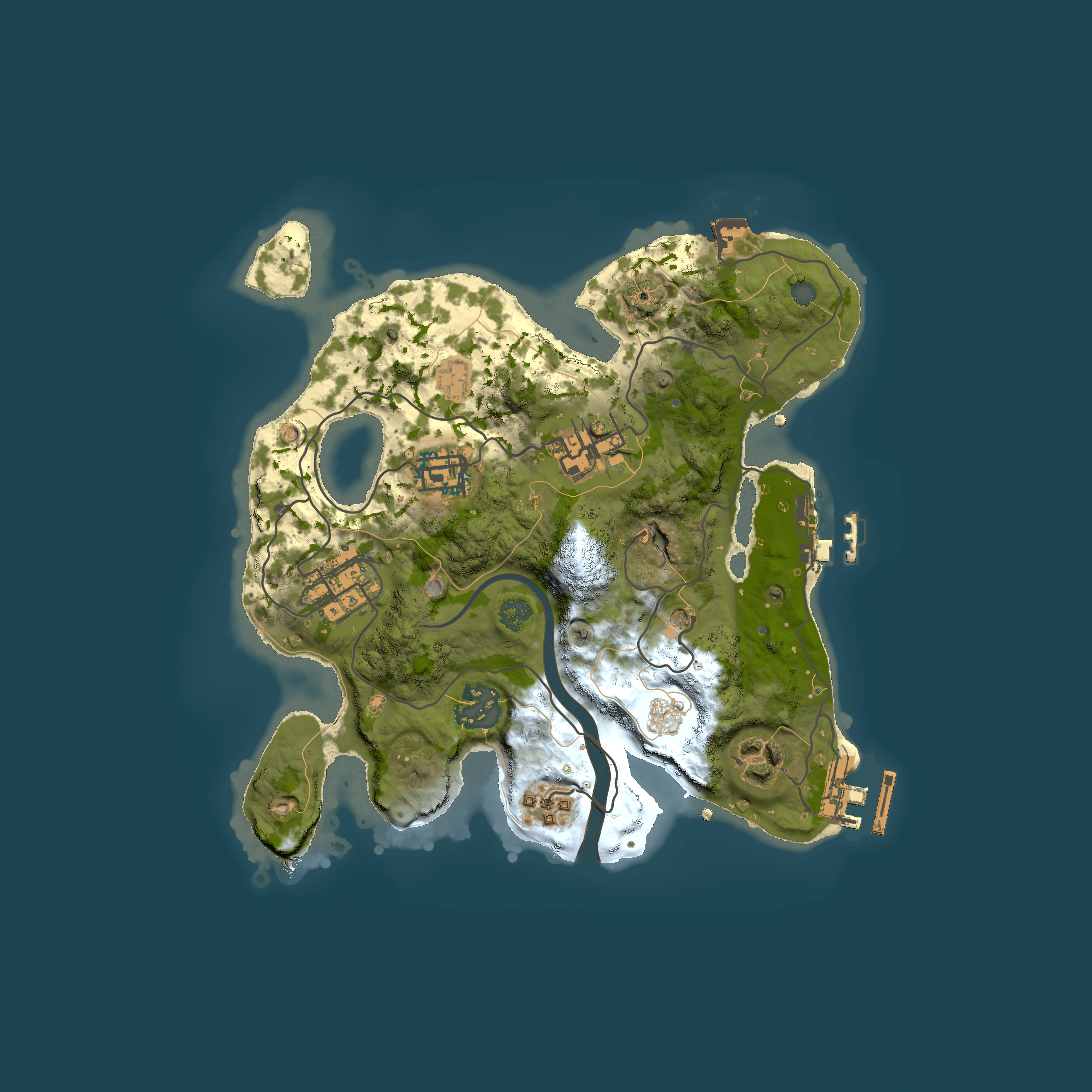 Full top-down render of Rust map seed 1546659388, 2500x2500m