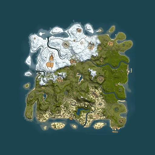 Rust map seed 405470427, 4500x4500m top-down preview