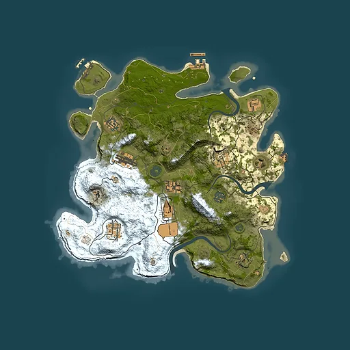 Rust map seed 931544084, 3500x3500m top-down preview