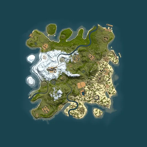 Rust map seed 860979671, 3500x3500m top-down preview