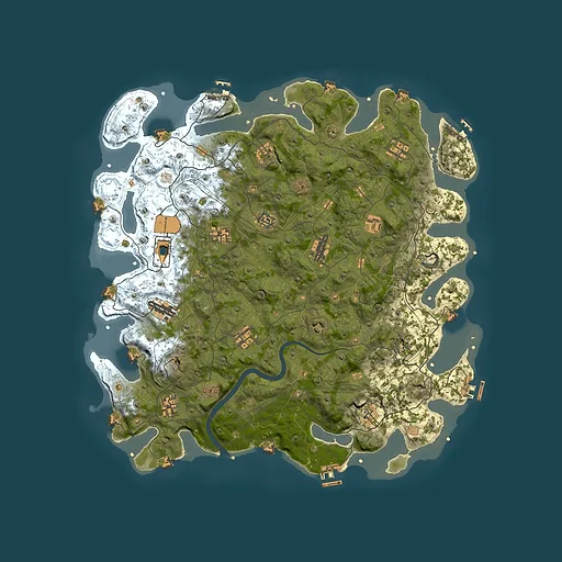 Rust map seed 1337, 4500x4500m top-down preview