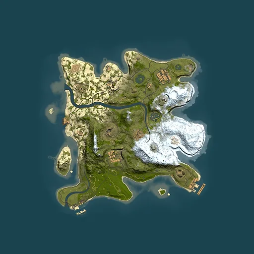 Rust map seed 1622836628, 3000x3000m top-down preview