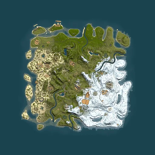 Rust map seed 1393170680, 4500x4500m top-down preview