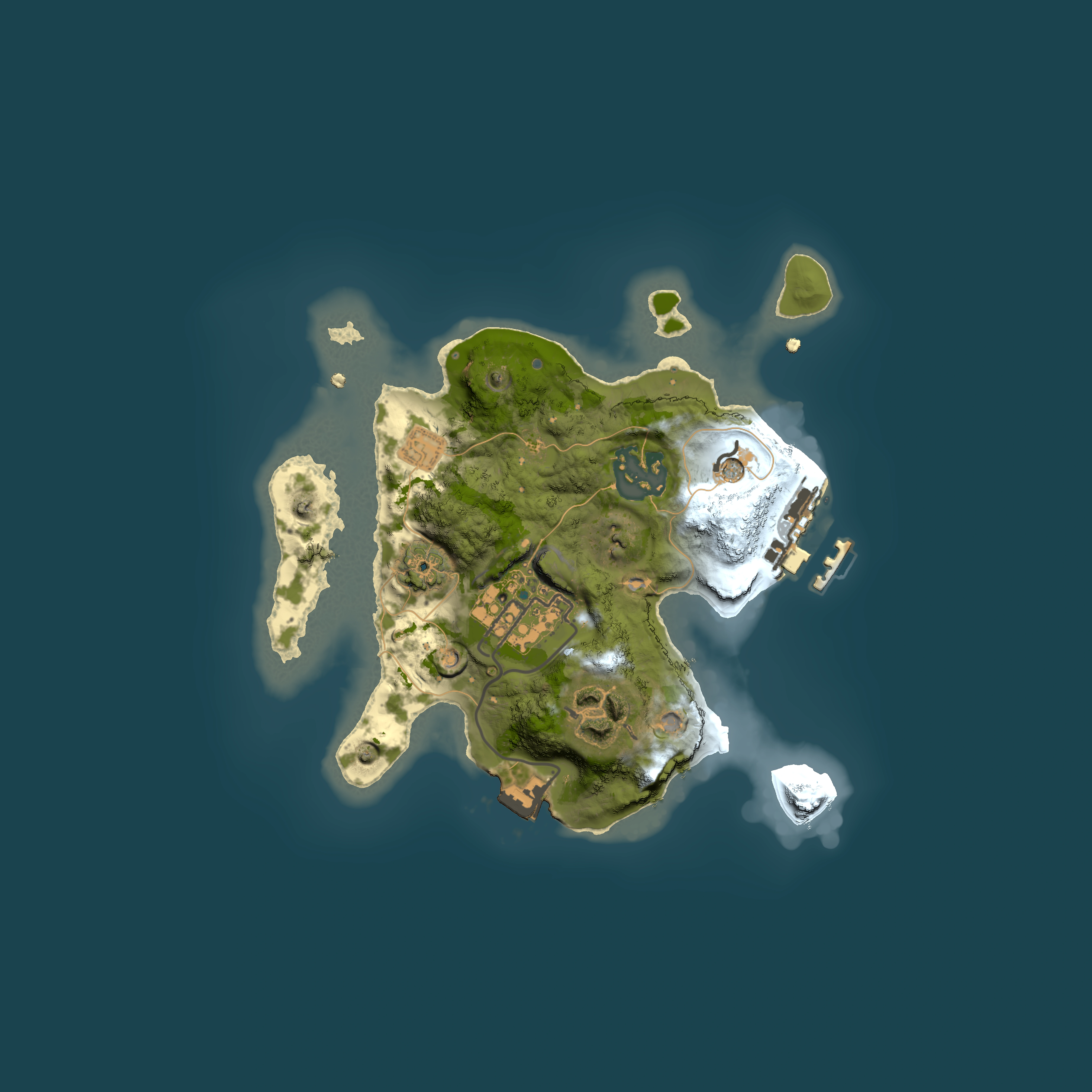 Full top-down render of Rust map seed 320771009, 2000x2000m
