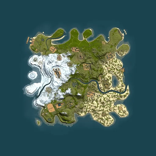 Rust map seed 1062461007, 3500x3500m top-down preview