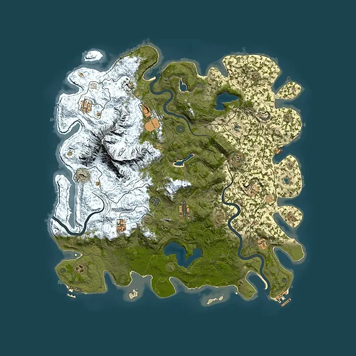 Rust map seed 689541683, 5000x5000m top-down preview