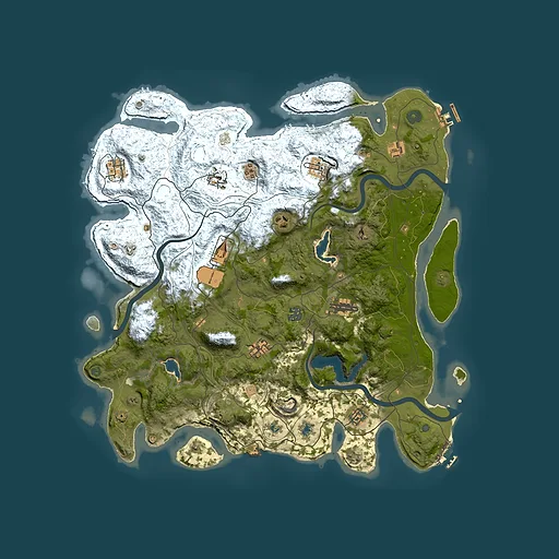 Rust map seed 952764430, 4500x4500m top-down preview