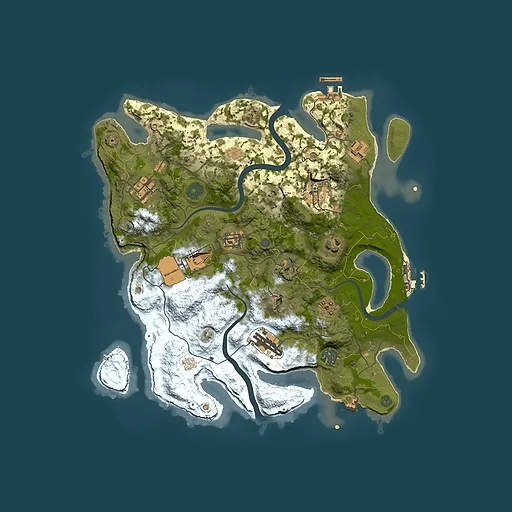 Rust map seed 1821456749, 3500x3500m top-down preview