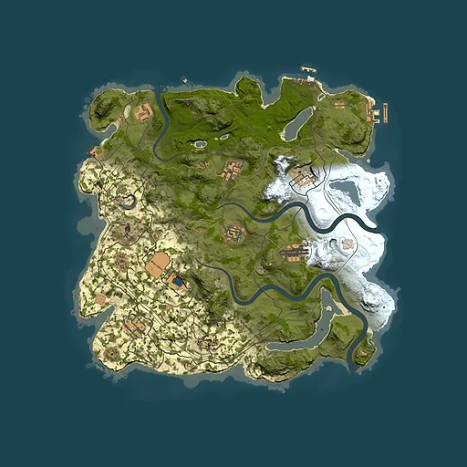 Rust map seed 4477, 3600x3600m top-down preview