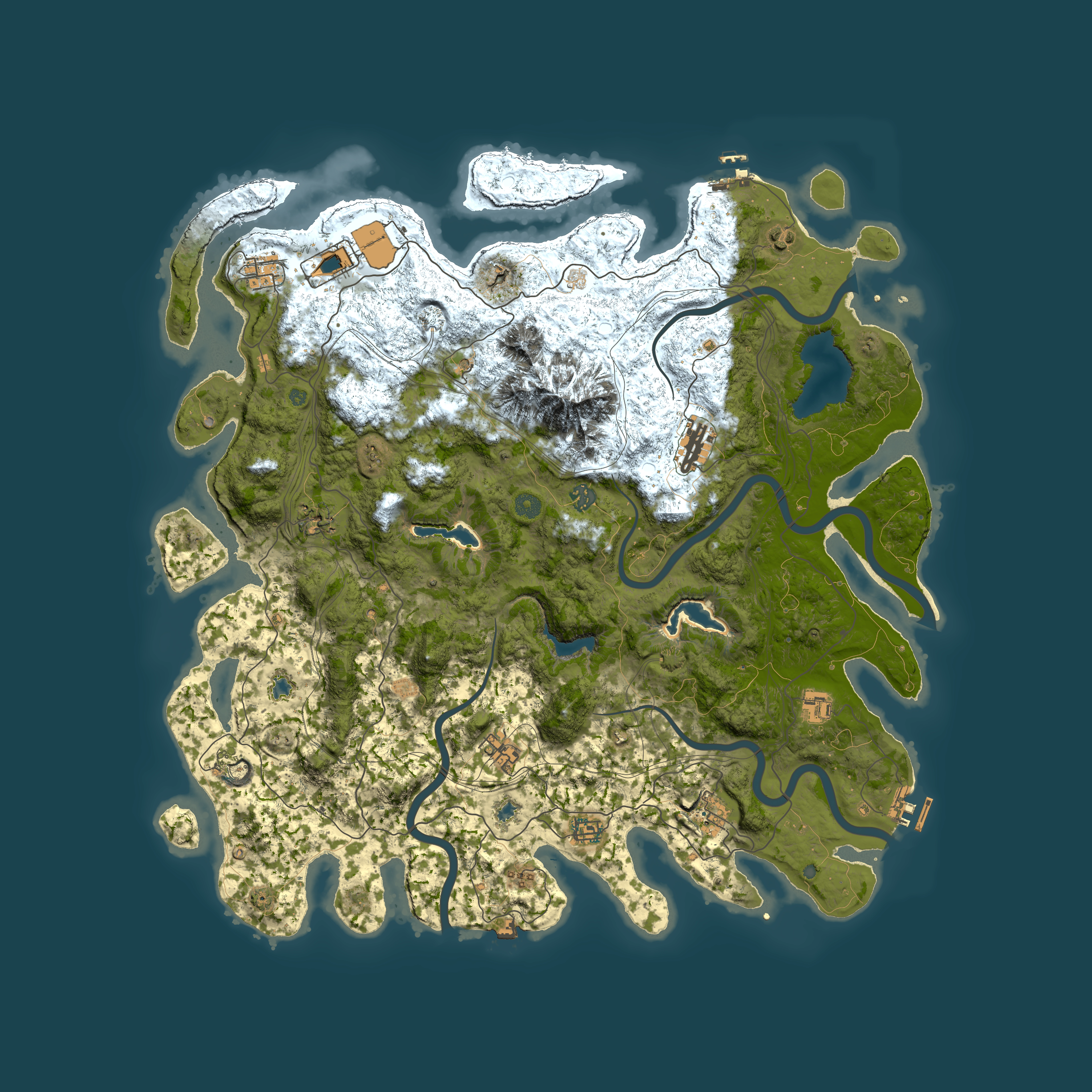 Full top-down render of Rust map seed 1641658232, 5000x5000m