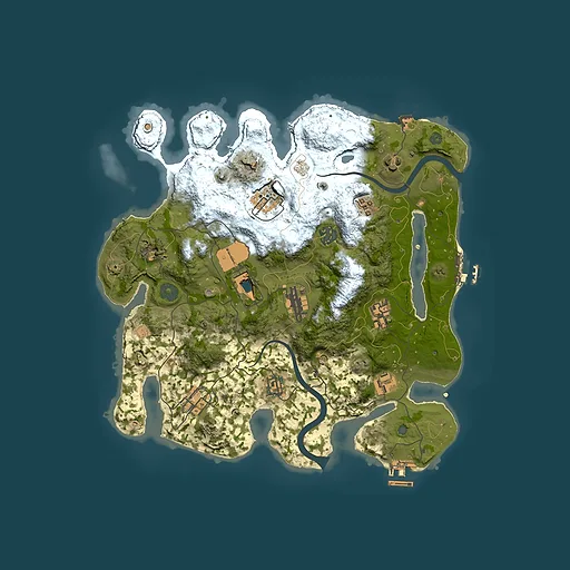 Rust map seed 2049002379, 3500x3500m top-down preview