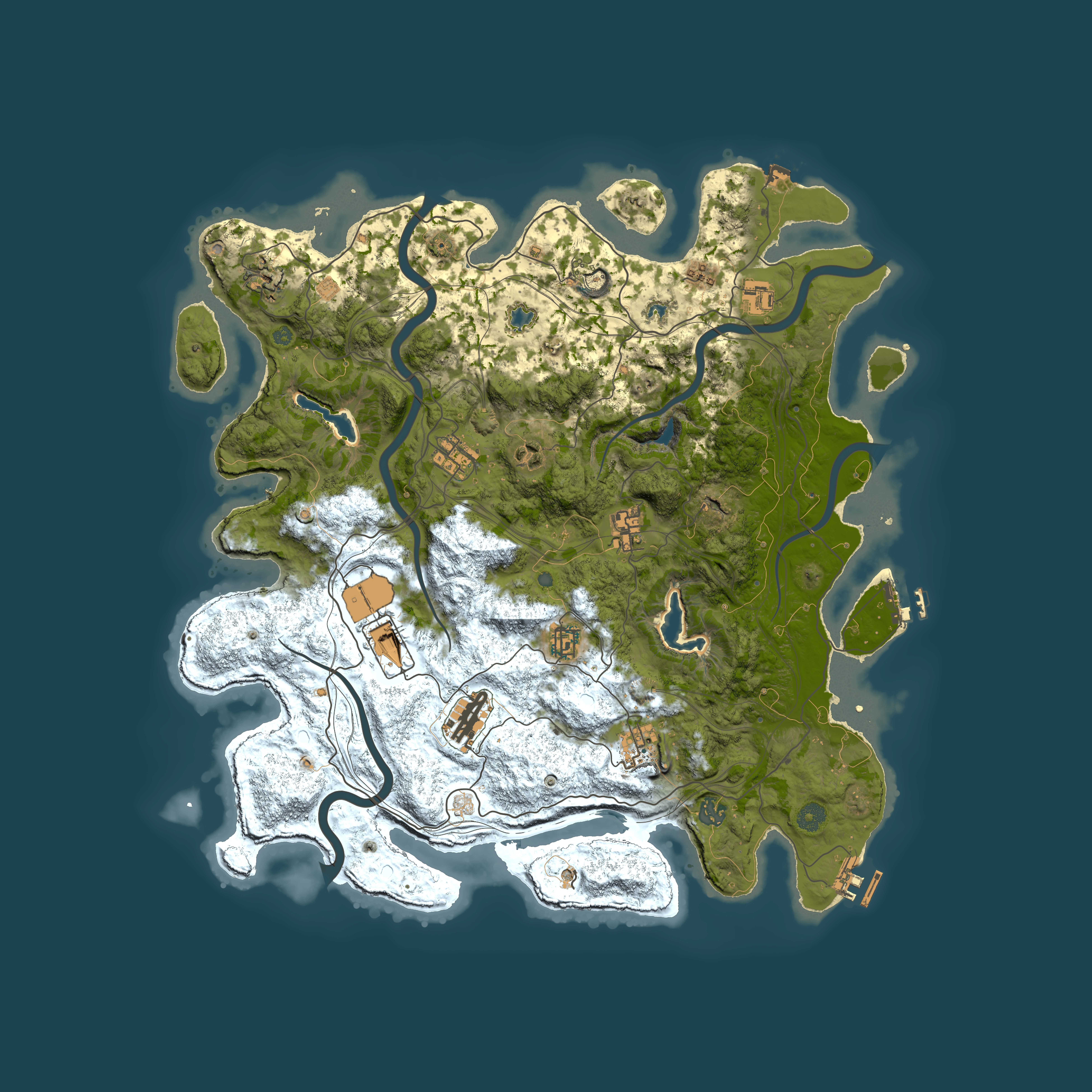 Full top-down render of Rust map seed 1551744969, 4500x4500m