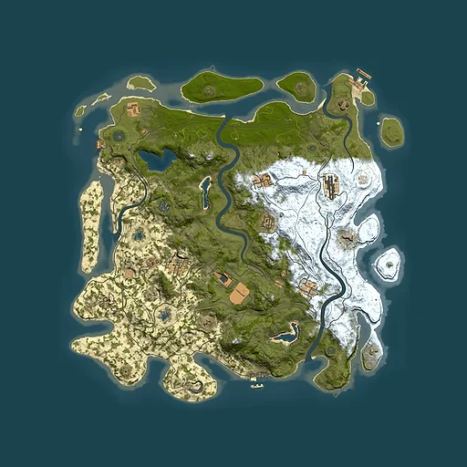 Rust map seed 1228143947, 4500x4500m top-down preview
