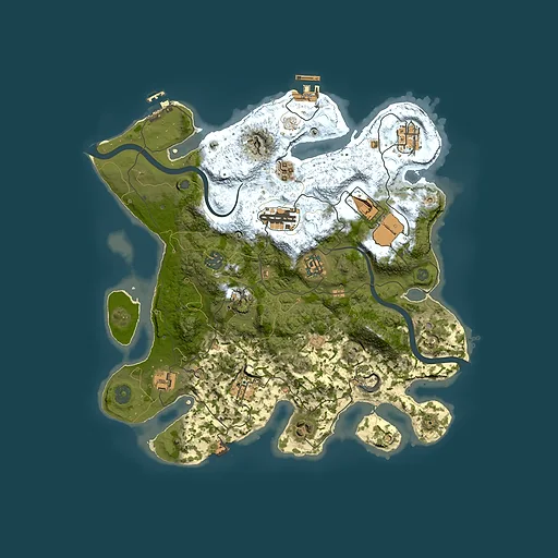 Rust map seed 891339514, 3500x3500m top-down preview