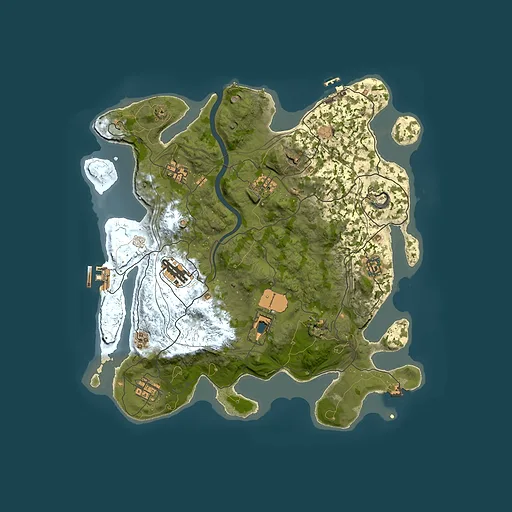 Rust map seed 1337, 3750x3750m top-down preview