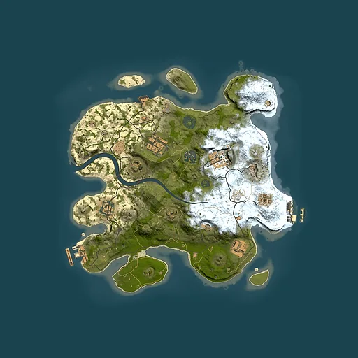 Rust map seed 35091610, 3000x3000m top-down preview