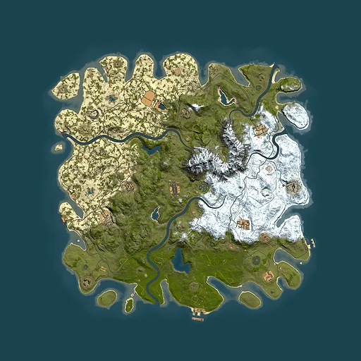 Rust map seed 213278034, 5000x5000m top-down preview