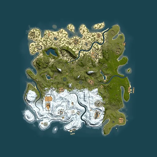 Rust map seed 1109818350, 4500x4500m top-down preview