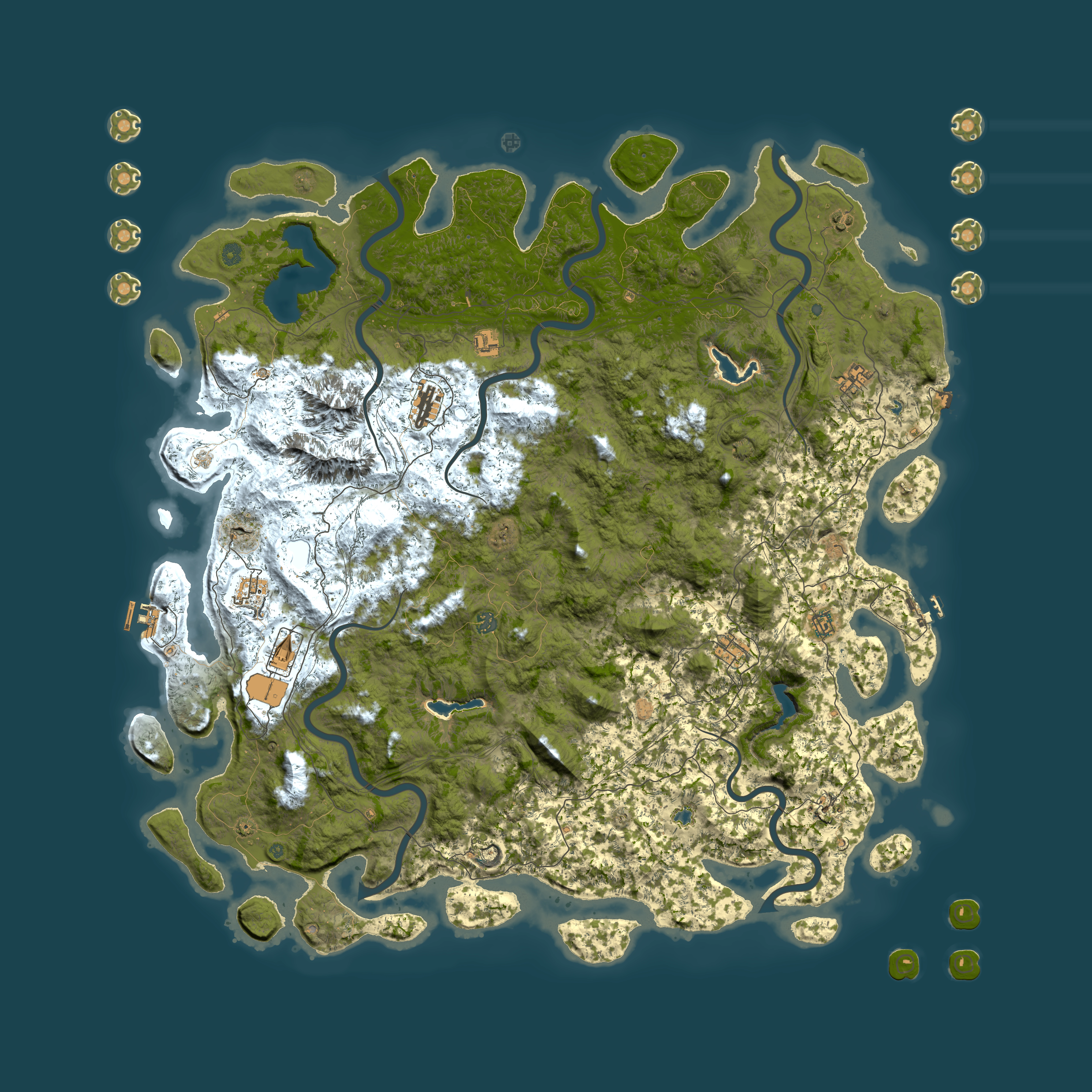 Full top-down render of Rust map seed 1026445505, 6000x6000m