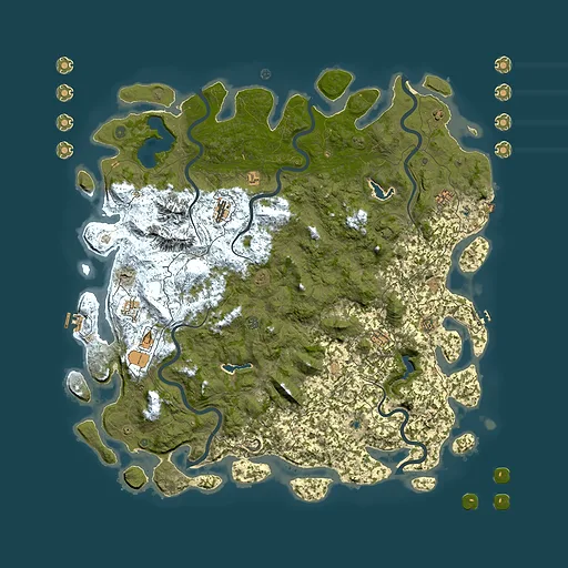 Rust map seed 1026445505, 6000x6000m top-down preview