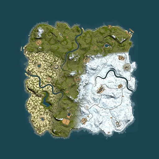 Rust map seed 1060880876, 4500x4500m top-down preview