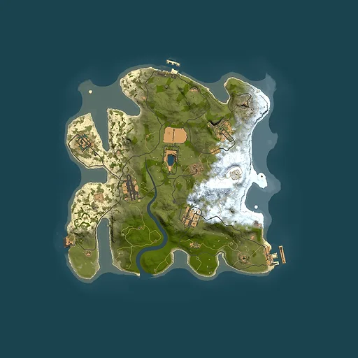 Rust map seed 1337, 3000x3000m top-down preview