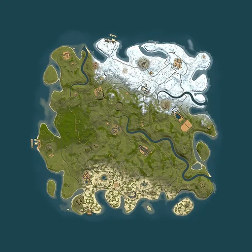 Rust map seed 1895460955, 4500x4500m top-down preview
