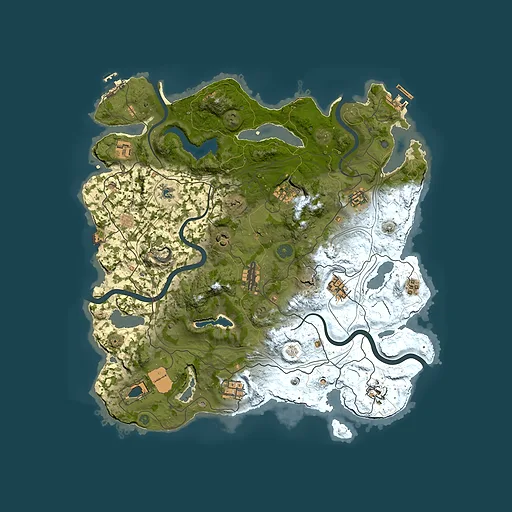 Rust map seed 1697, 4000x4000m top-down preview