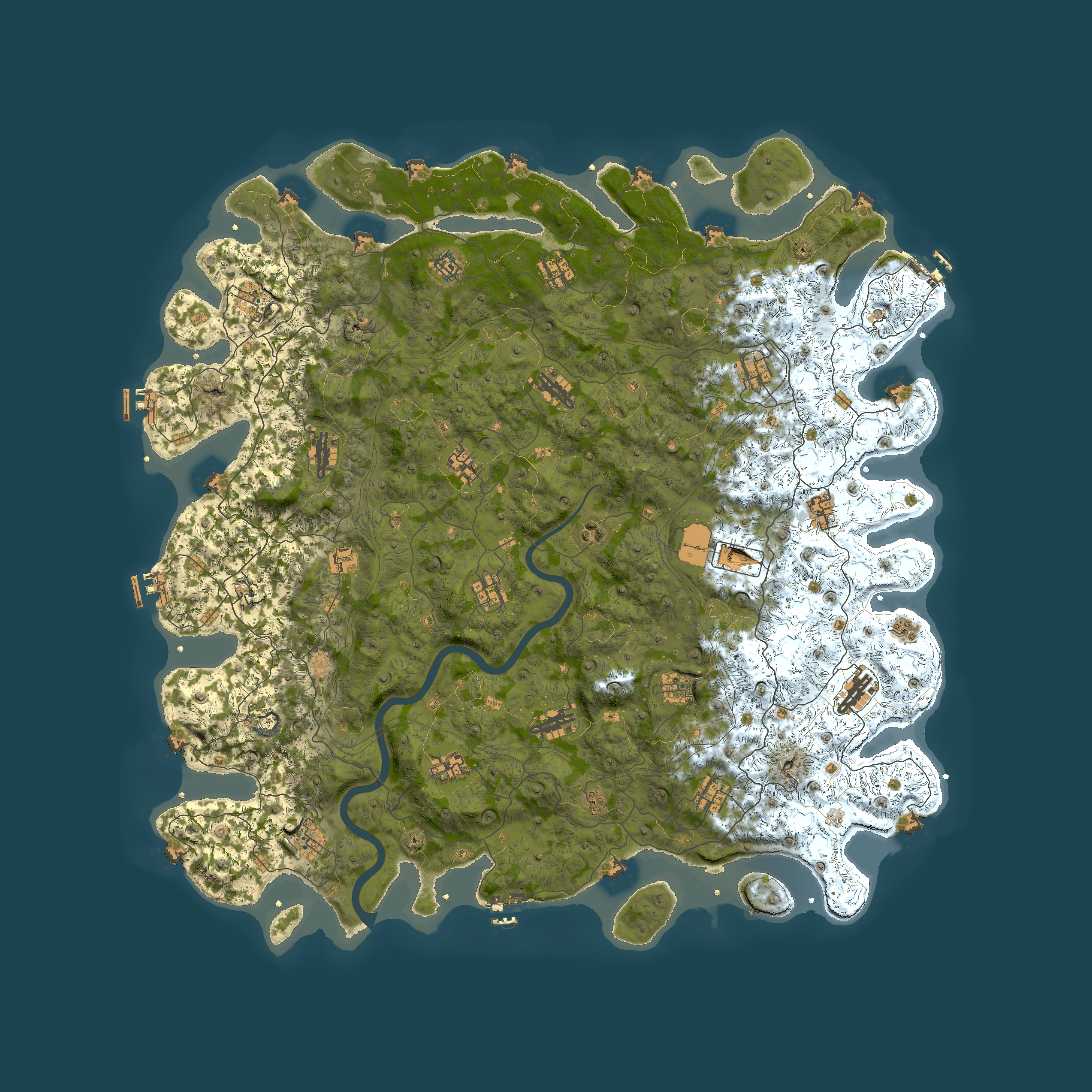 Full top-down render of Rust map seed 1337, 5500x5500m