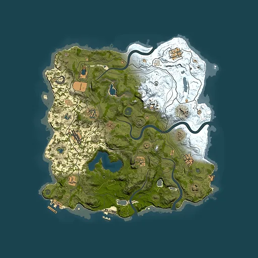 Rust map seed 543098066, 3750x3750m top-down preview