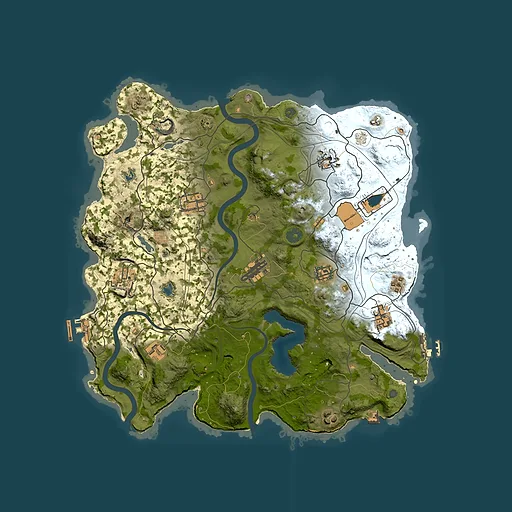 Rust map seed 1232500092, 3750x3750m top-down preview