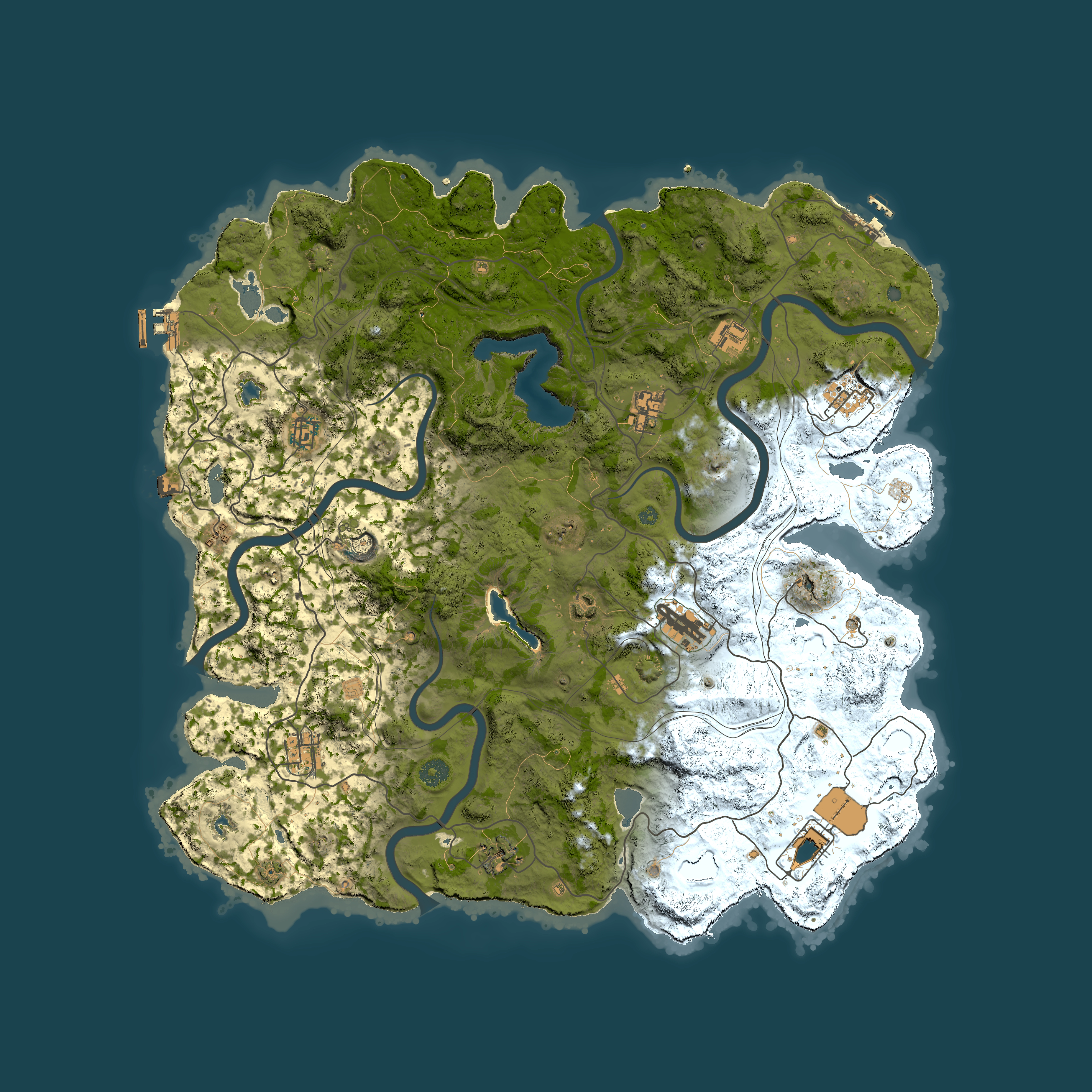 Full top-down render of Rust map seed 959606742, 4500x4500m