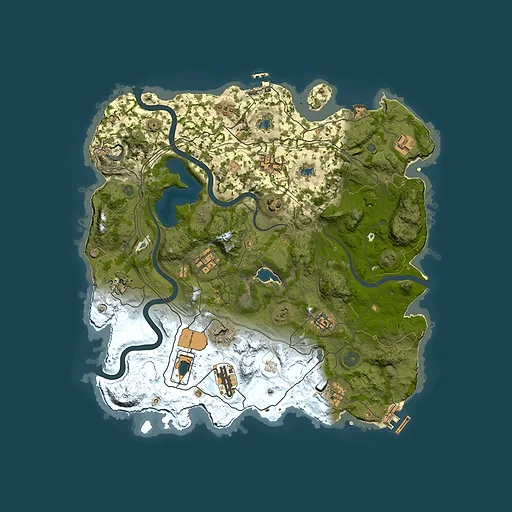 Rust map seed 1409519750, 3750x3750m top-down preview