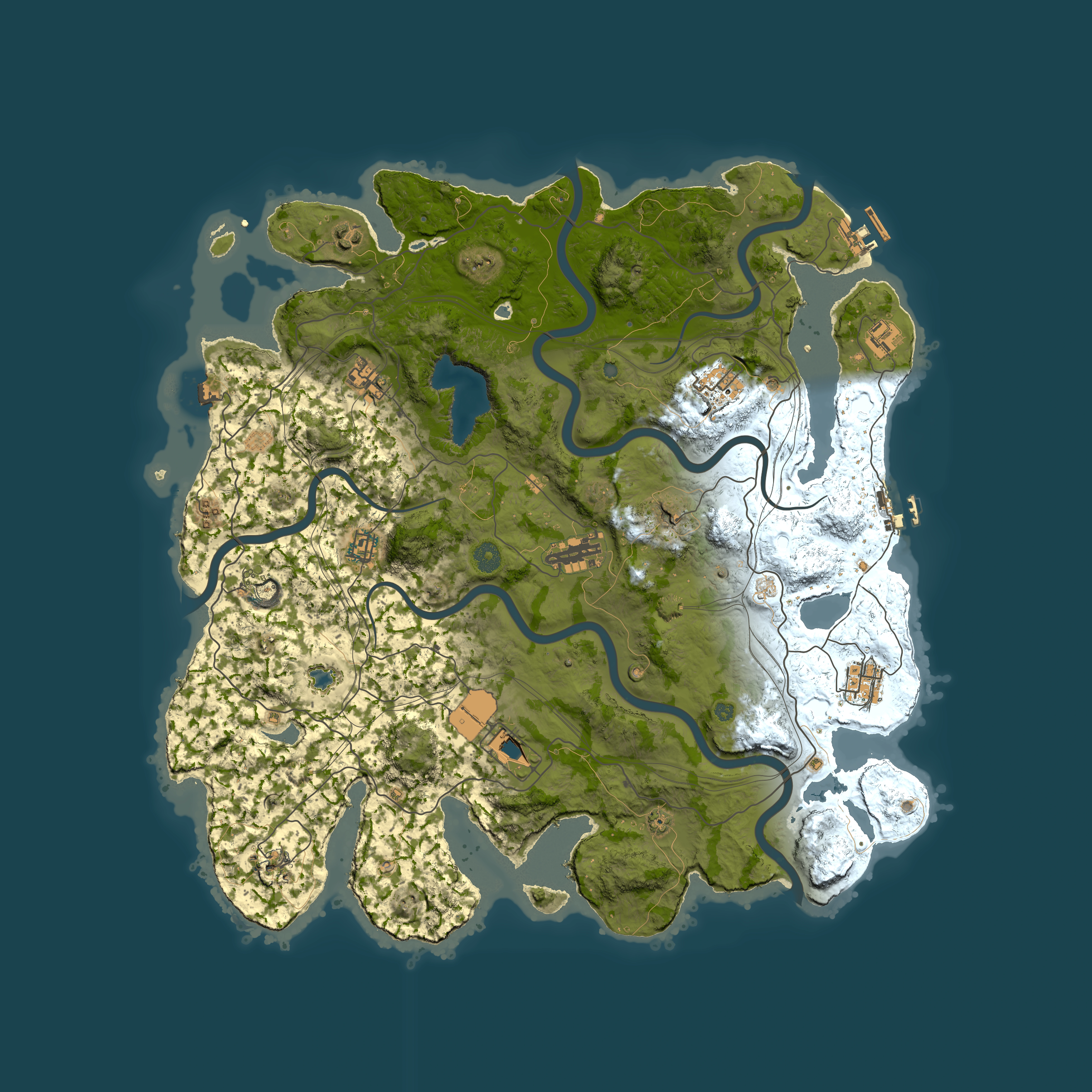 Full top-down render of Rust map seed 1929835032, 4500x4500m