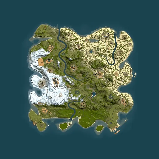 Rust map seed 550634622, 4000x4000m top-down preview
