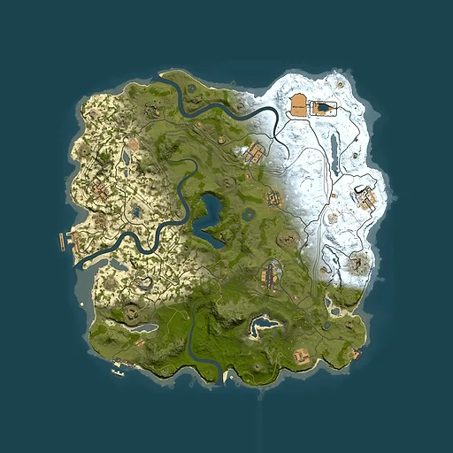 Rust map seed 12954271, 4000x4000m top-down preview