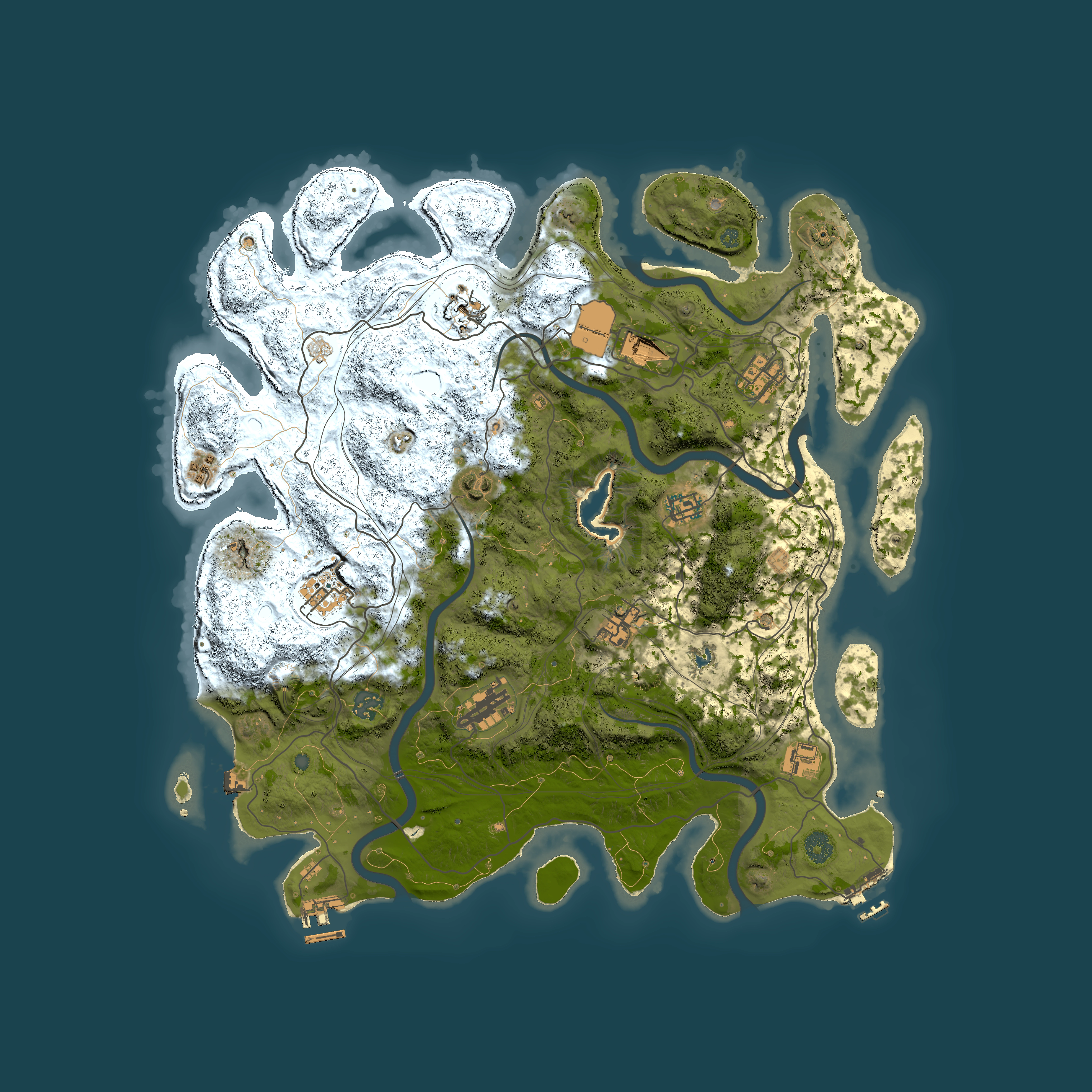Full top-down render of Rust map seed 37631, 4250x4250m