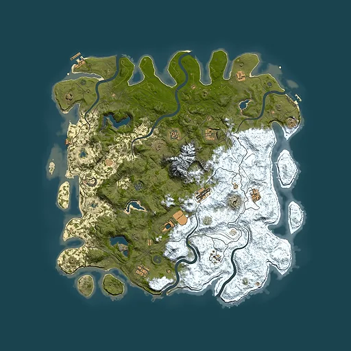 Rust map seed 39771578, 5000x5000m top-down preview