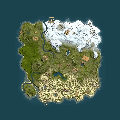 Rust map seed 32540109, 3750x3750m top-down preview
