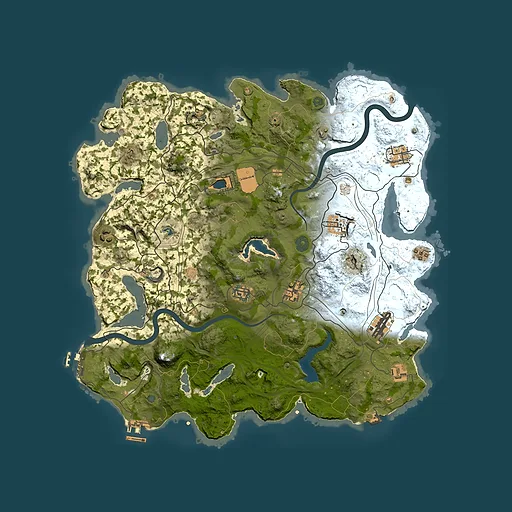 Rust map seed 3274, 4000x4000m top-down preview