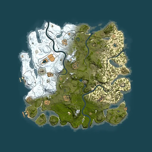 Rust map seed 2628, 4250x4250m top-down preview