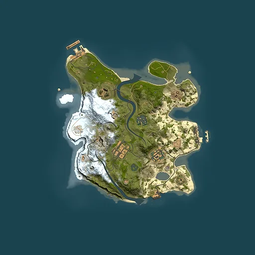 Rust map seed 950598197, 2500x2500m top-down preview