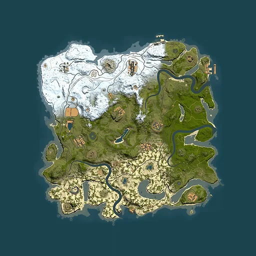Rust map seed 919600819, 4000x4000m top-down preview