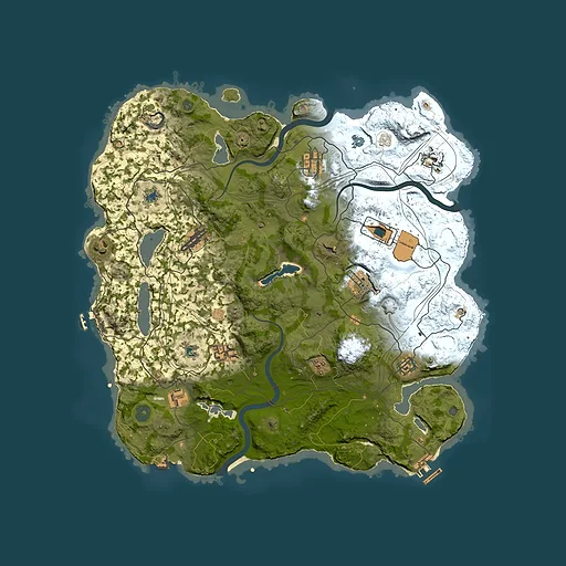 Rust map seed 358563783, 4000x4000m top-down preview