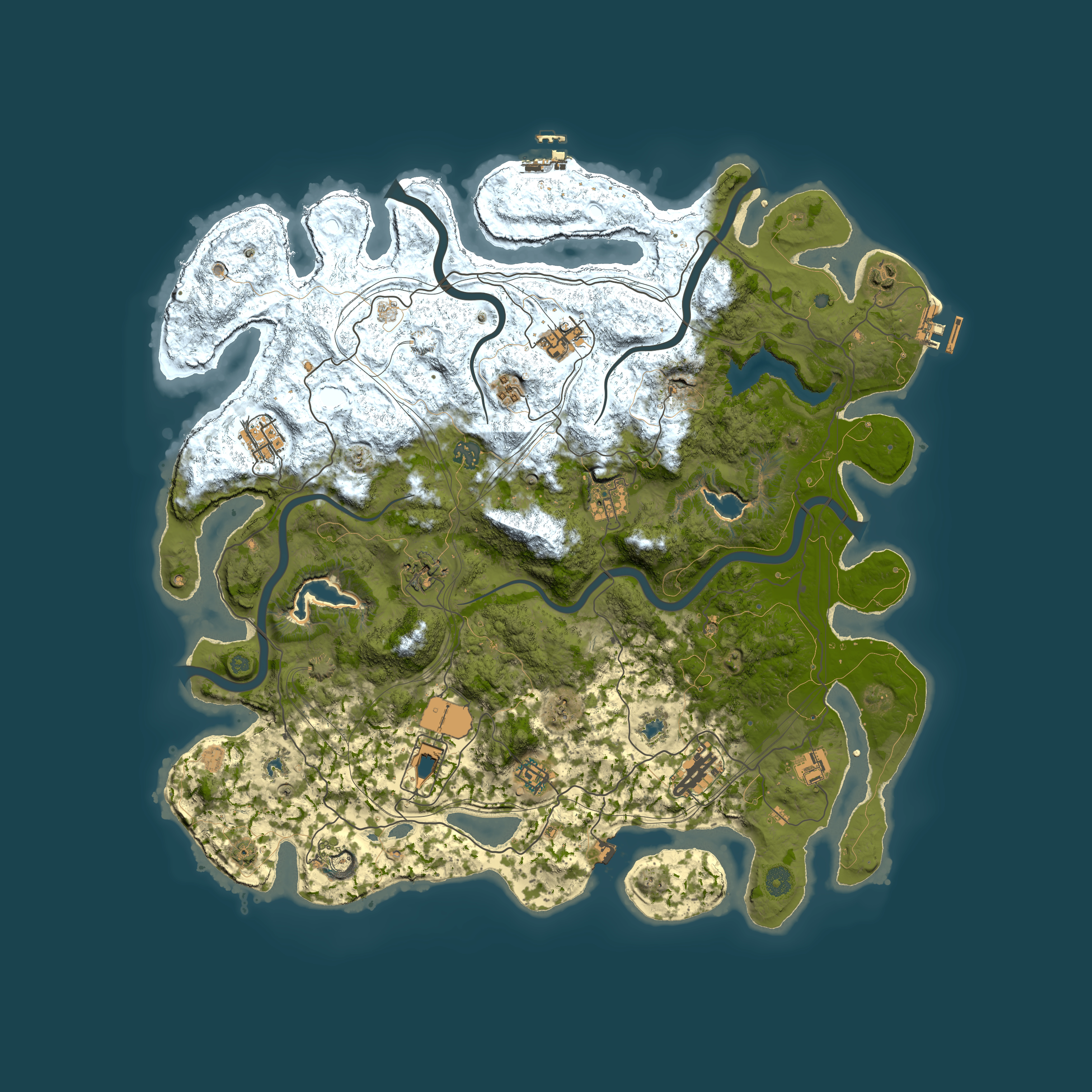 Full top-down render of Rust map seed 1198477580, 4555x4555m
