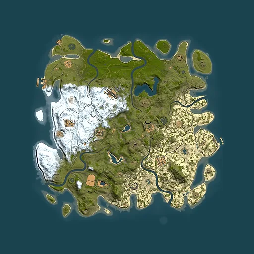 Rust map seed 393537180, 4500x4500m top-down preview